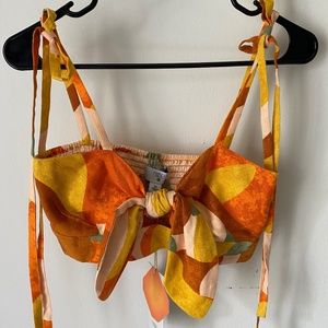 Knotted Crop Tank Top, Size XS